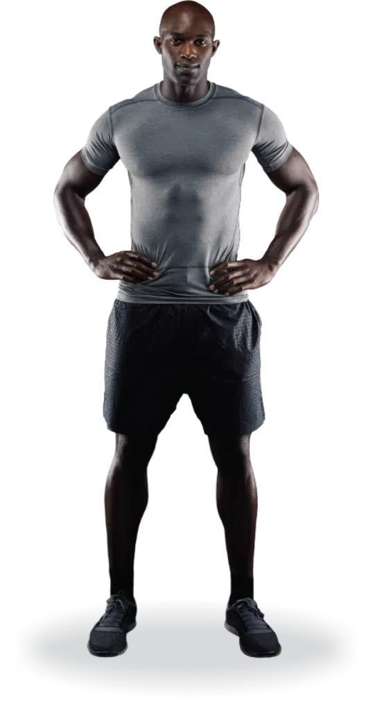 Man in athletic standing pose